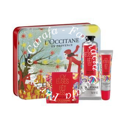 Scatola di latta contentente 1 saponetta 1 crema mani 1 balsamo labbra