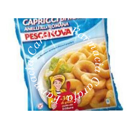 Pescanova capricci di mare anelli alla romana pastellati e surgelati senza glutine 400 g